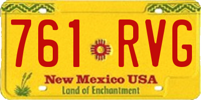 NM license plate 761RVG