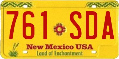 NM license plate 761SDA