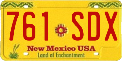 NM license plate 761SDX