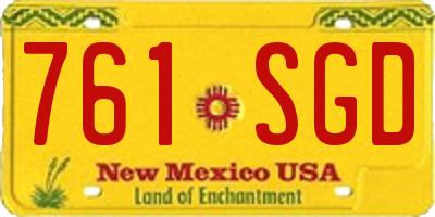 NM license plate 761SGD