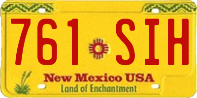 NM license plate 761SIH