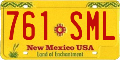 NM license plate 761SML