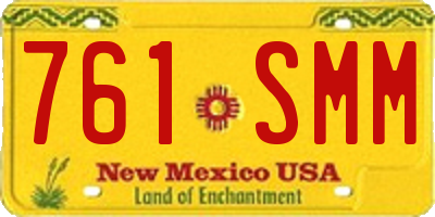 NM license plate 761SMM