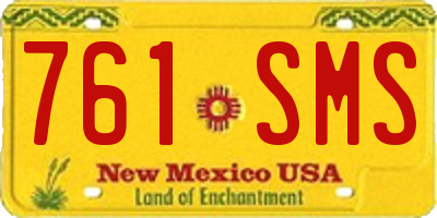 NM license plate 761SMS