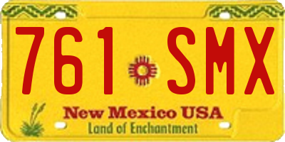 NM license plate 761SMX