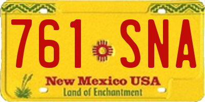 NM license plate 761SNA