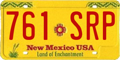 NM license plate 761SRP