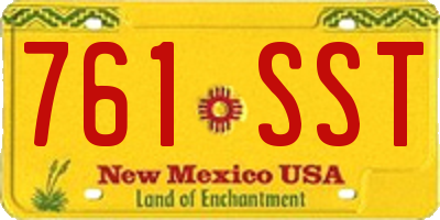 NM license plate 761SST