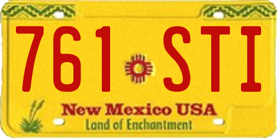 NM license plate 761STI