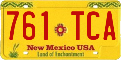 NM license plate 761TCA