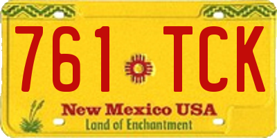 NM license plate 761TCK