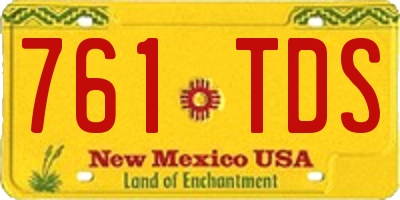NM license plate 761TDS