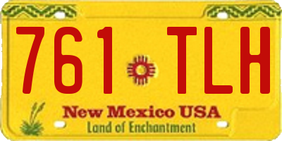 NM license plate 761TLH