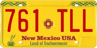 NM license plate 761TLL