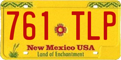 NM license plate 761TLP