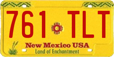 NM license plate 761TLT