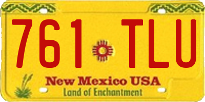 NM license plate 761TLU