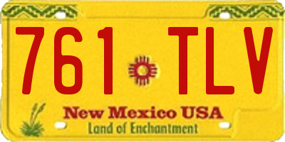 NM license plate 761TLV