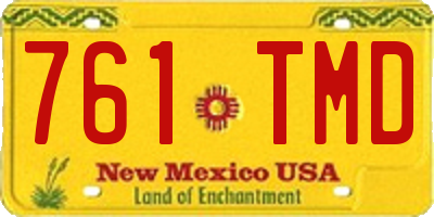 NM license plate 761TMD