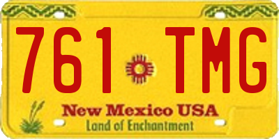 NM license plate 761TMG