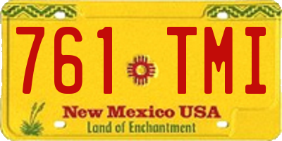 NM license plate 761TMI