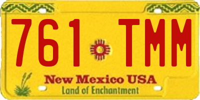 NM license plate 761TMM