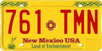 NM license plate 761TMN