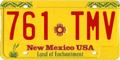 NM license plate 761TMV