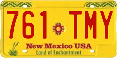 NM license plate 761TMY