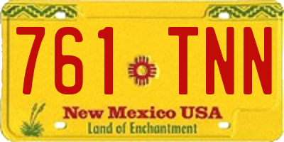 NM license plate 761TNN