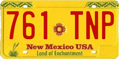NM license plate 761TNP