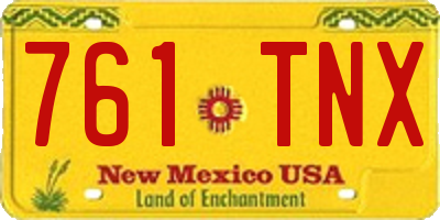 NM license plate 761TNX