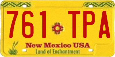 NM license plate 761TPA
