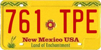 NM license plate 761TPE