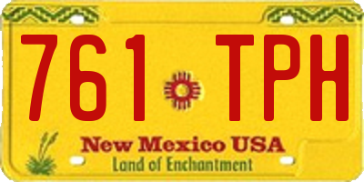 NM license plate 761TPH
