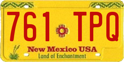 NM license plate 761TPQ