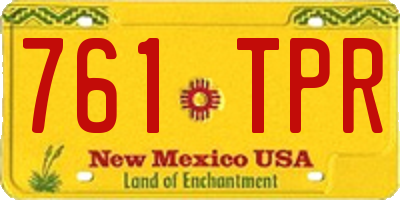 NM license plate 761TPR