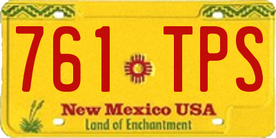 NM license plate 761TPS