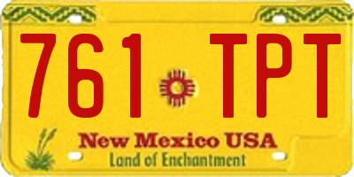 NM license plate 761TPT