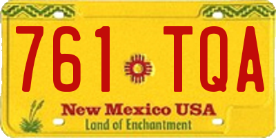 NM license plate 761TQA