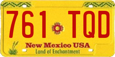 NM license plate 761TQD