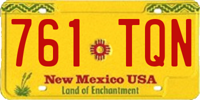 NM license plate 761TQN