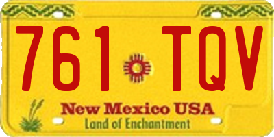 NM license plate 761TQV