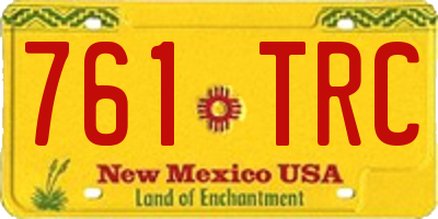 NM license plate 761TRC