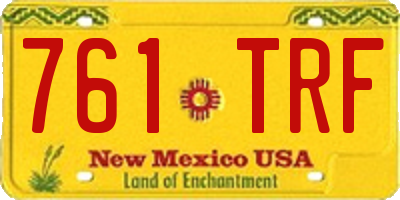 NM license plate 761TRF