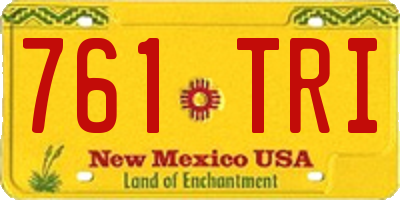 NM license plate 761TRI
