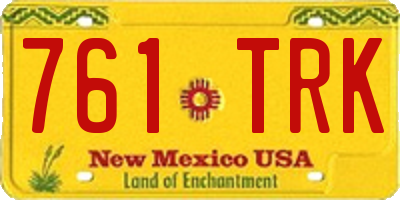 NM license plate 761TRK