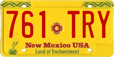 NM license plate 761TRY