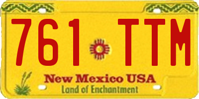 NM license plate 761TTM