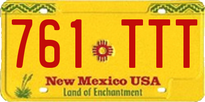 NM license plate 761TTT